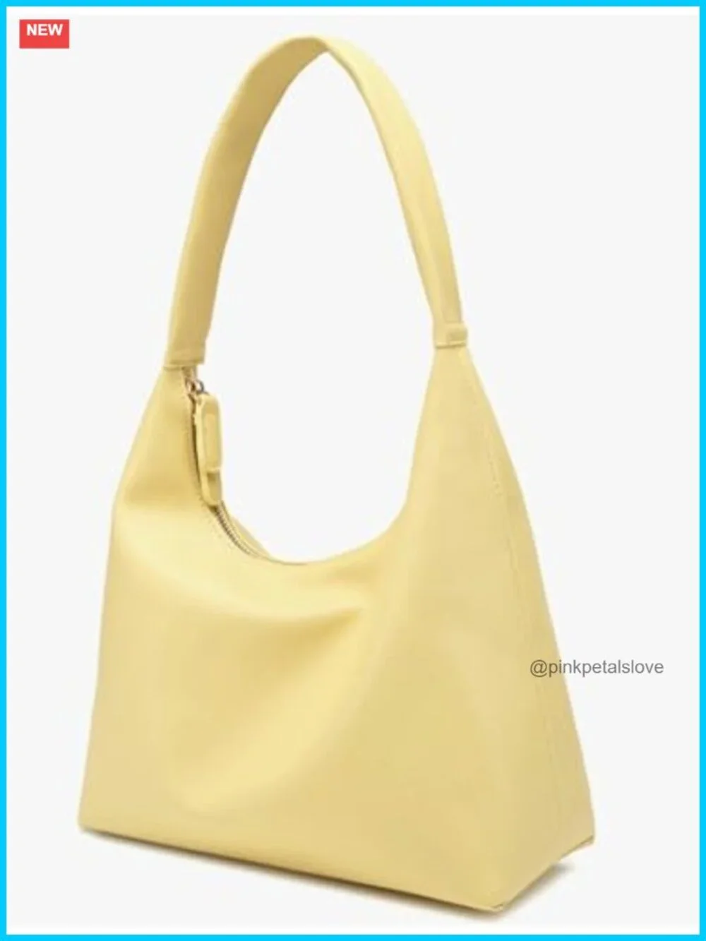 PU Leather Crescent Shoulder Bag Slouchy Hobo Tote Crossbody Purse